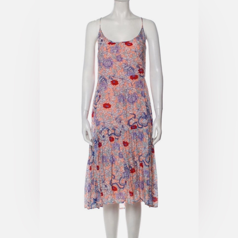 Roller Rabbit Druk Floral Dakota Midi Dress, Size M